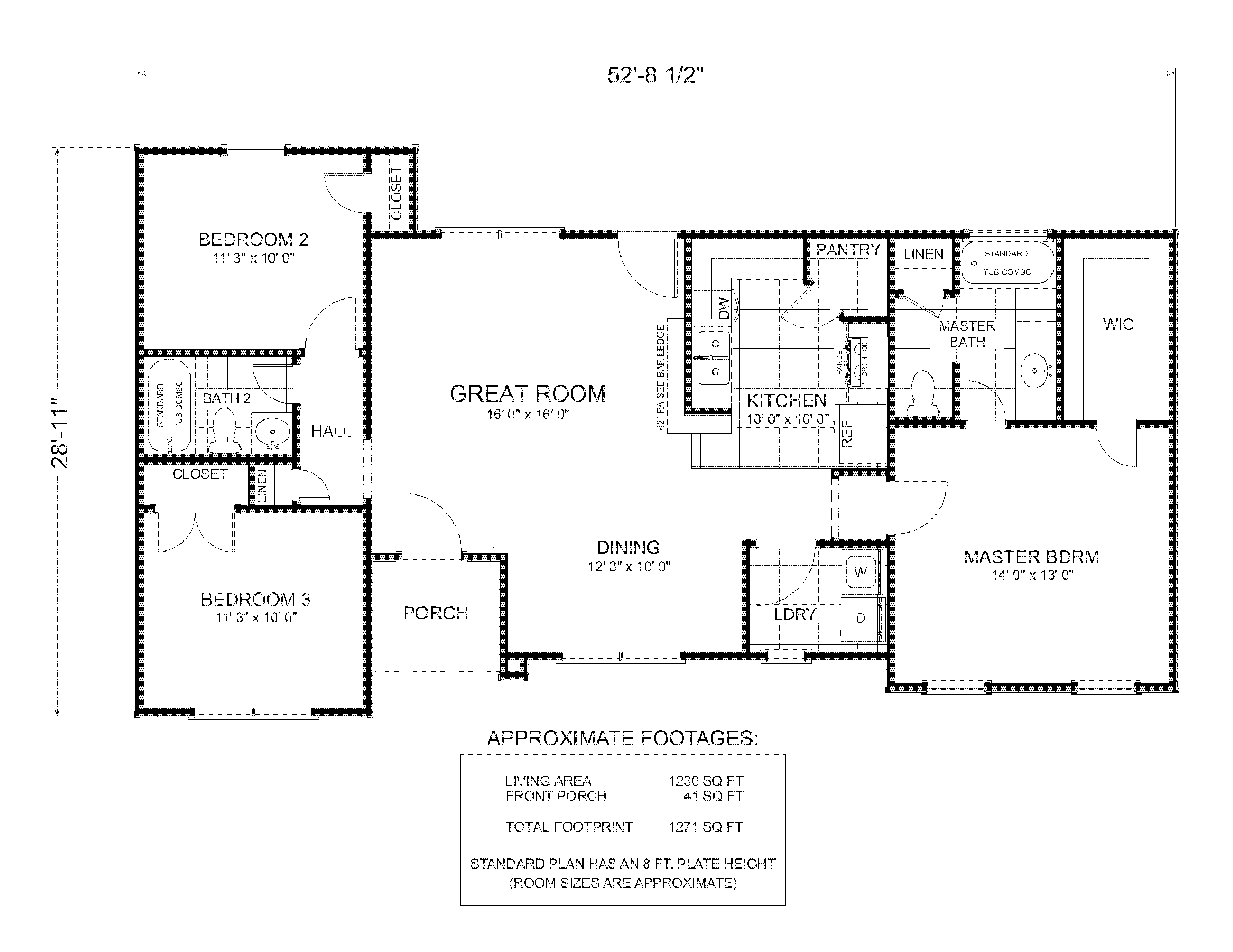 Madison - Custom Home Floor Plan