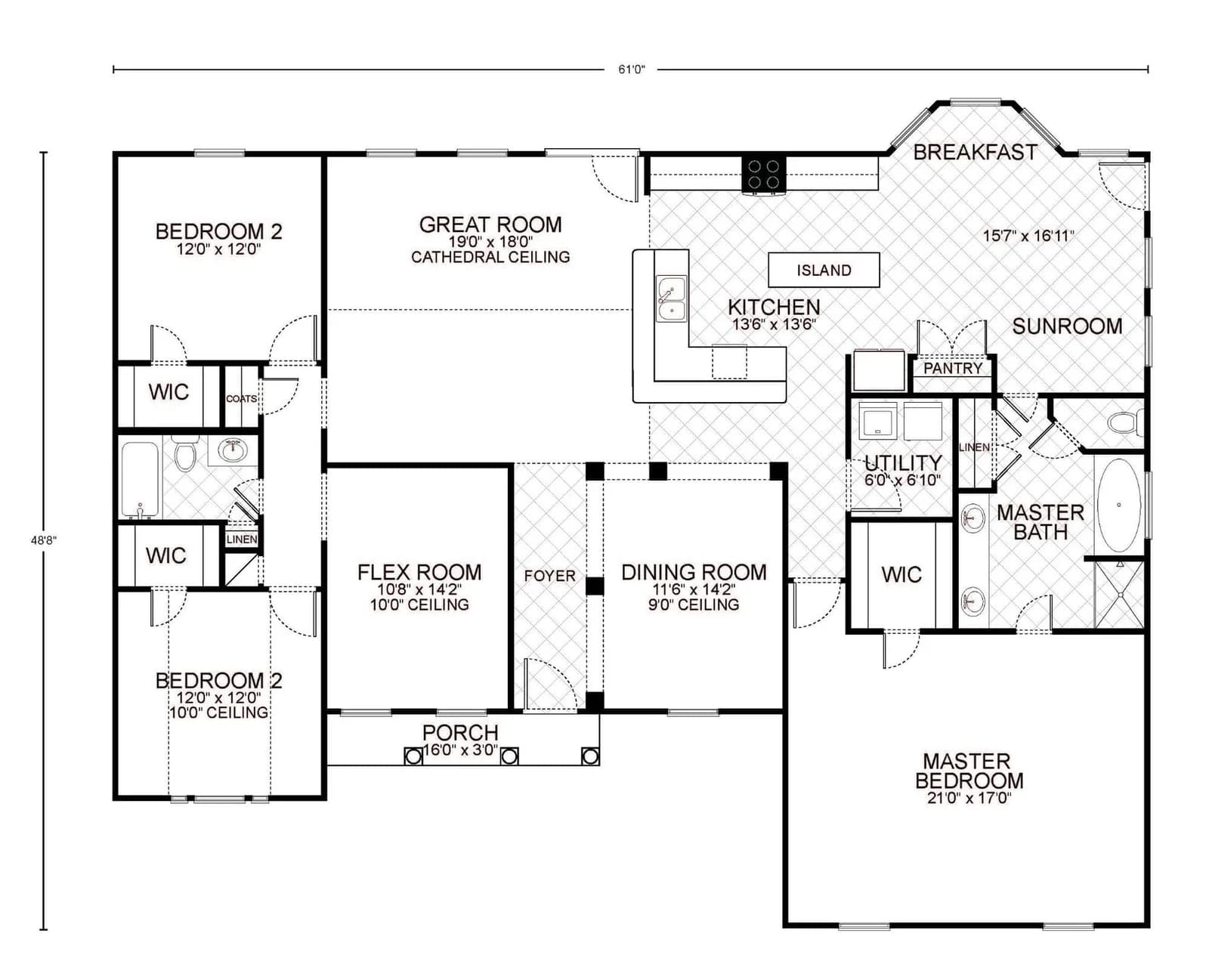 Amarillo B - Custom Home Floor Plan