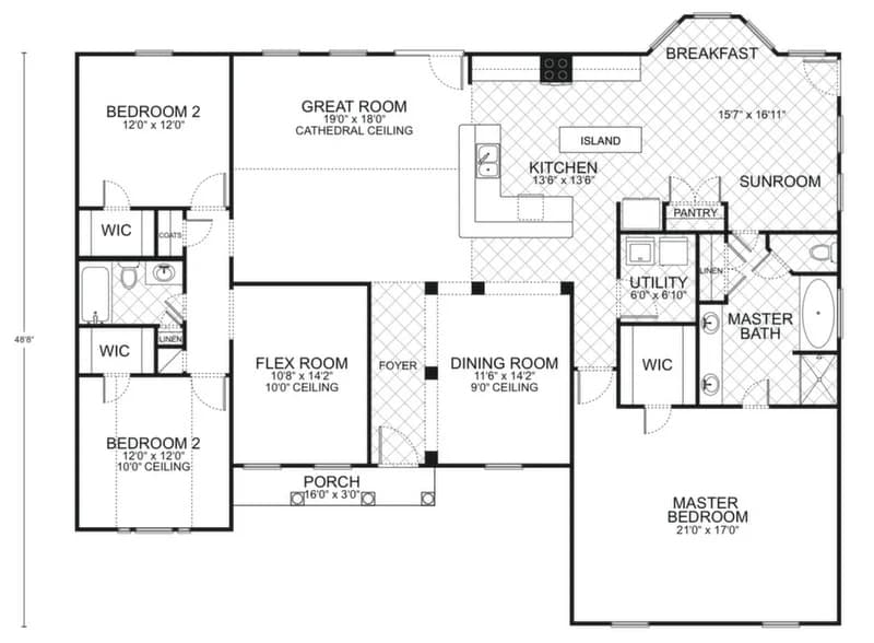 Amarillo - Custom Home Floor Plan