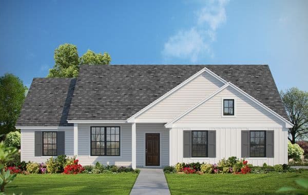 Driscoll custom home elevation - 3 Bed / 2 Bath / 1,383 Sq Ft