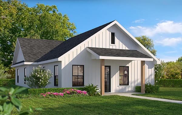 Henderson A custom home elevation - 3 Bed / 2 Bath / 1,200 Sq Ft